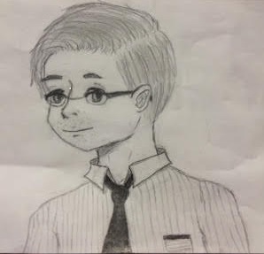 Mr. Grolley as depicted by 7th grade artist Hayli Raylinsky