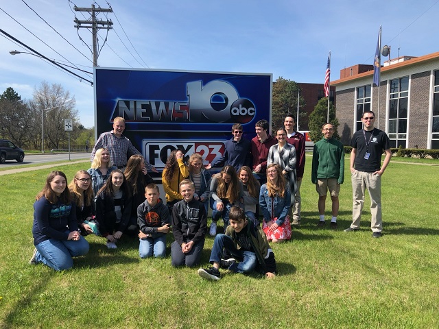 Eagles Media Center (EMC) and Galway TV (GTV) Field Trip to the News 10 Station