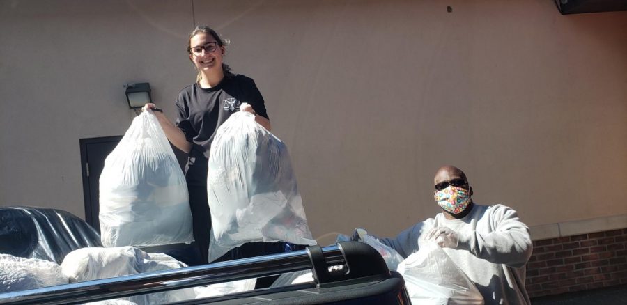 Mrs. Lushkevich donated bags of clothes, games and books to a homeless shelter for the Do Something Club