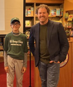 Henry with the author Steve Sheinkin at Northshire Bookstore in Saratoga, NY